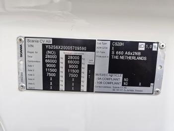 Scania S660 V8 6x2 BOOGIE / RETARDER / FULL AIR / 2 TANKS